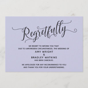 Carte Mariage Annulée par Lavender, malheureusemen