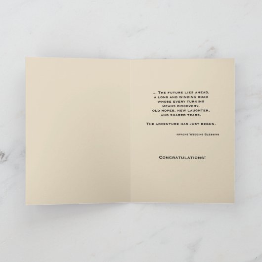 Carte Mariage Apache Bénédiction Sentiment Pas De Pluie  (Intérieur)