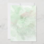 Carte MARIAGE | Aquarelle dorée Rose (Dos)