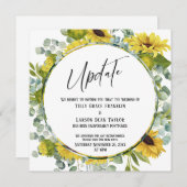 Carte Mariage aquarelle Floral reportée "Mettre à (Devant / Derrière)