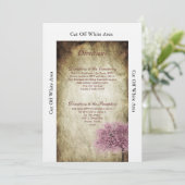 Carte Mariage Arbre rose (Debout devant)