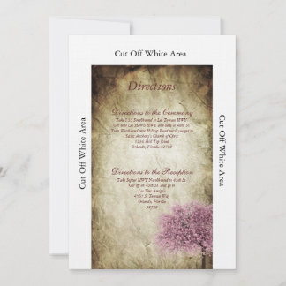 Carte Mariage Arbre rose