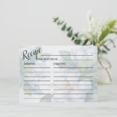 Carte Mariage argent blanc Dogwood Blossom Recette (Debout devant)