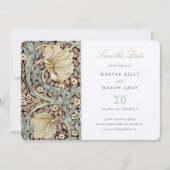 Carte Mariage Art nouveau botanique "Save the Date (Devant)