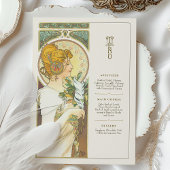 Carte Mariage Art nouveau classique Vintage
