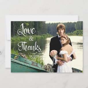 Carte Mariage artistique manuscrit 2 Merci photo