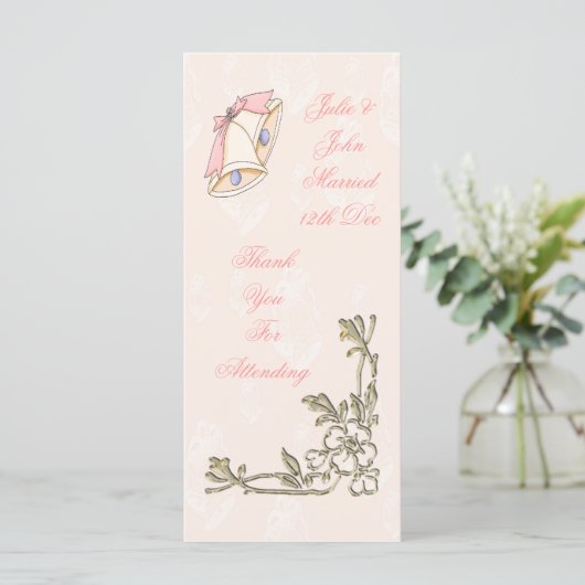 Carte Mariage aux cloches (Debout devant)