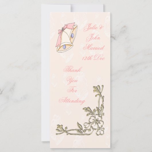 Carte Mariage aux cloches (Devant)