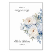 Carte Mariage aux fleurs bleues et blanches (Par défaut)
