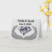 Carte Mariage aux Mains de Diamant (Fleur jaune)