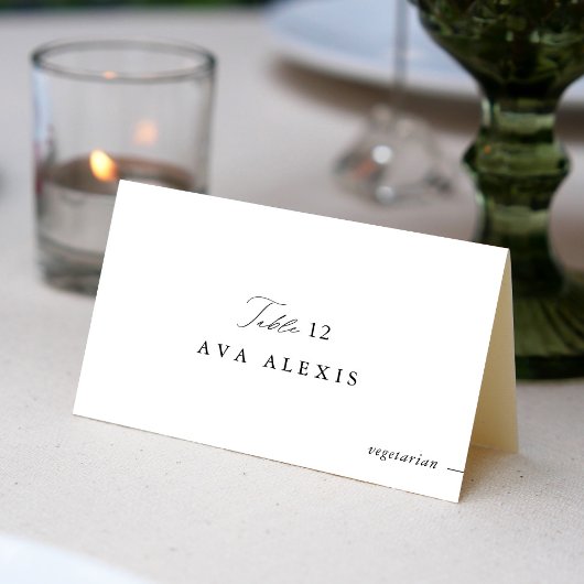 Carte mariage Avec Choix De Repas Et Option Menu