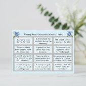 Carte MARIAGE BINGO ! Jeu de galets bleus (Debout devant)