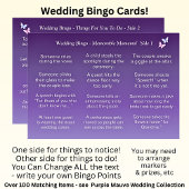 Carte MARIAGE BINGO ! Jeu pour les invités