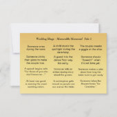 Carte MARIAGE BINGO ! Jeu pour les invités (Devant)