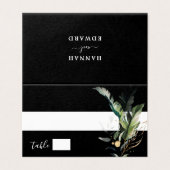 Carte Mariage Black Place Wild Tropical Folid (Outside Unfolded)