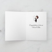 Carte Mariage blanc tulle abstrait (Intérieur)