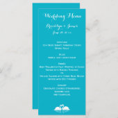 Carte Mariage Bleu Et Blanc Personnalisée Carte Sw (Devant / Derrière)