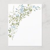 Carte Mariage bleu fleur sauvage (Dos)