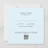 Carte Mariage bleu QR Code II RSVP (Devant)