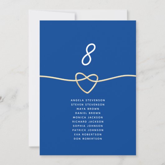 Carte Mariage bleu simple (Devant)