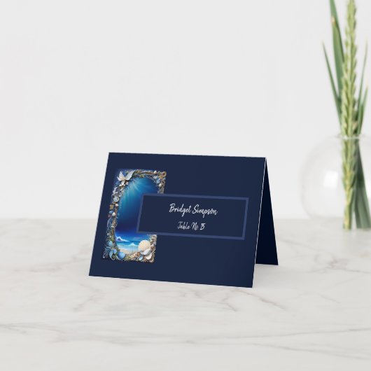 carte Mariage bleue (Devant)