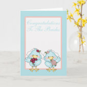 Carte Mariage Blue Bird Brides (Fleur jaune)