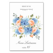 Carte Mariage Blue Hydrangea Blush Rose Escort (Par défaut)