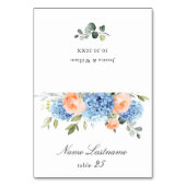 Carte Mariage Blue Hydrangea Blush Rose Escort (Par défaut)