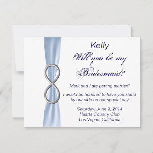 Carte Mariage Blue Infinity Bridesmaid