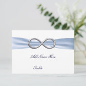 Carte Mariage Blue Infinity Table Place (Debout devant)