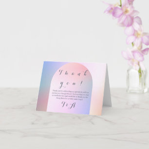 Carte Mariage Boho Arch rose Lilac Ombre Merci