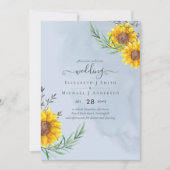 Carte Mariage Boho rustique Dusty Blue Sage (Devant)