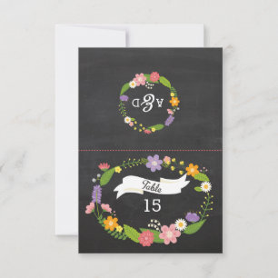 Carte Mariage Boho Woodland Wreath