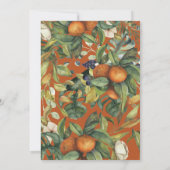 Carte Mariage botanique d'agrumes orange (Dos)