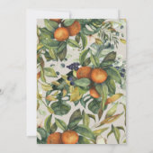 Carte Mariage botanique d'agrumes orange (Dos)