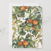Carte Mariage botanique d'agrumes orange (Dos)