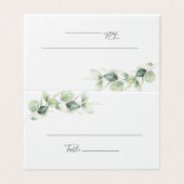 Carte Mariage Botanique Eucalyptus Feuille (Outside Unfolded)