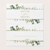 Carte Mariage Botanique Gold Greenery (Outside Unfolded)