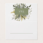 Carte Mariage Botanique Watercolor (Outside Unfolded)