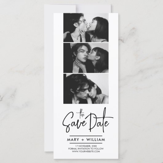 Carte Mariage cabine photo moderne enregistrer la date i (Devant)