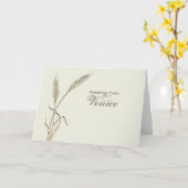 Carte Mariage campagnard de blé à herbe simple (Fleur jaune)