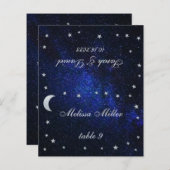 Carte Mariage céleste - Nom de l'invité imprimé (Devant / Derrière)