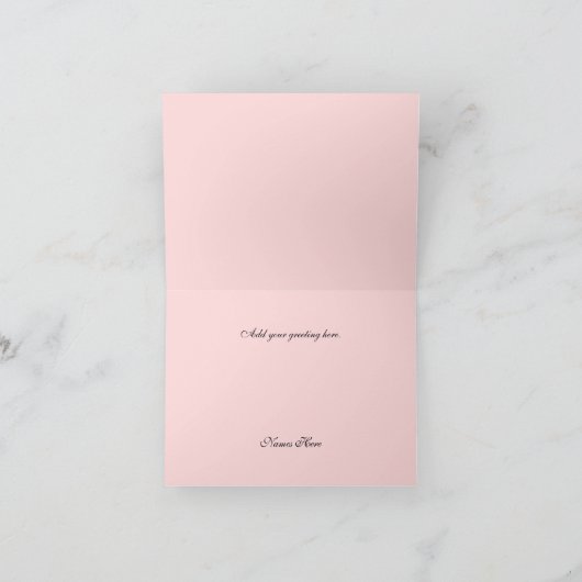 Carte Mariage Chic Rose Roses (Intérieur)