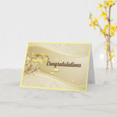Carte Mariage chrétienne (Fleur jaune)