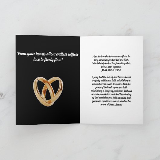 Carte Mariage chrétienne (Intérieur)