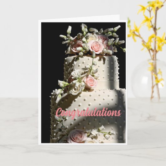 Carte Mariage chrétienne (Fleur jaune)