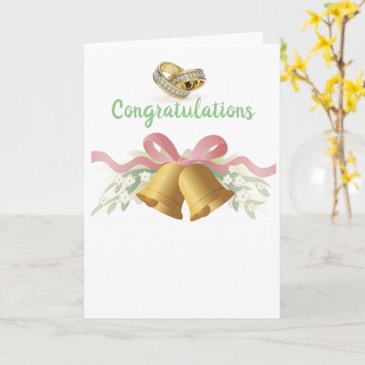 Carte Mariage chrétienne (Fleur jaune)