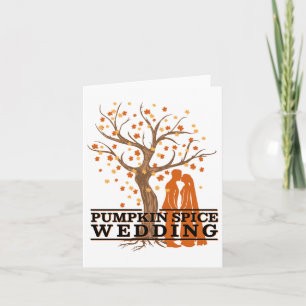 Carte Mariage citrouille D'Épices Avec Couleurs D'Automn