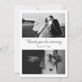 Carte Mariage Collage photo blanc et noir (Devant)