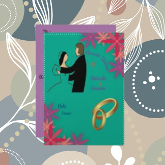 Carte Mariage Comic Couple en papier Champagne Shi